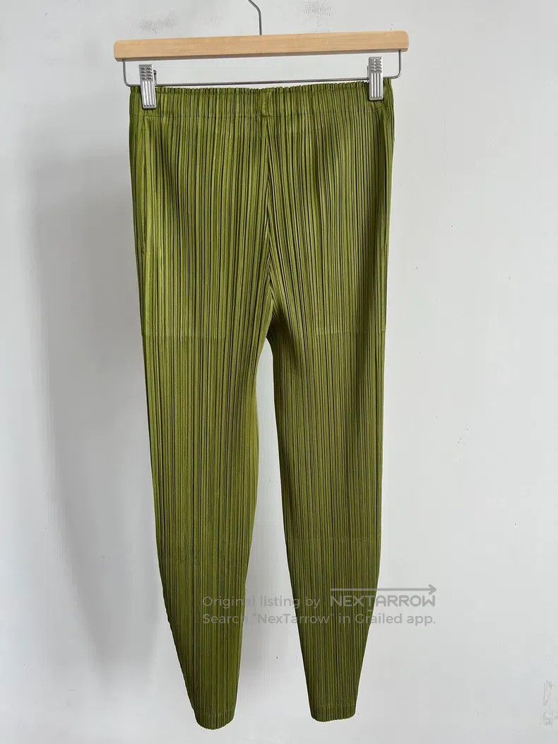 Issey Miyake Issey Miyake Green Pants Size 25" / US 0 / IT 36 - 2 Thumbnail