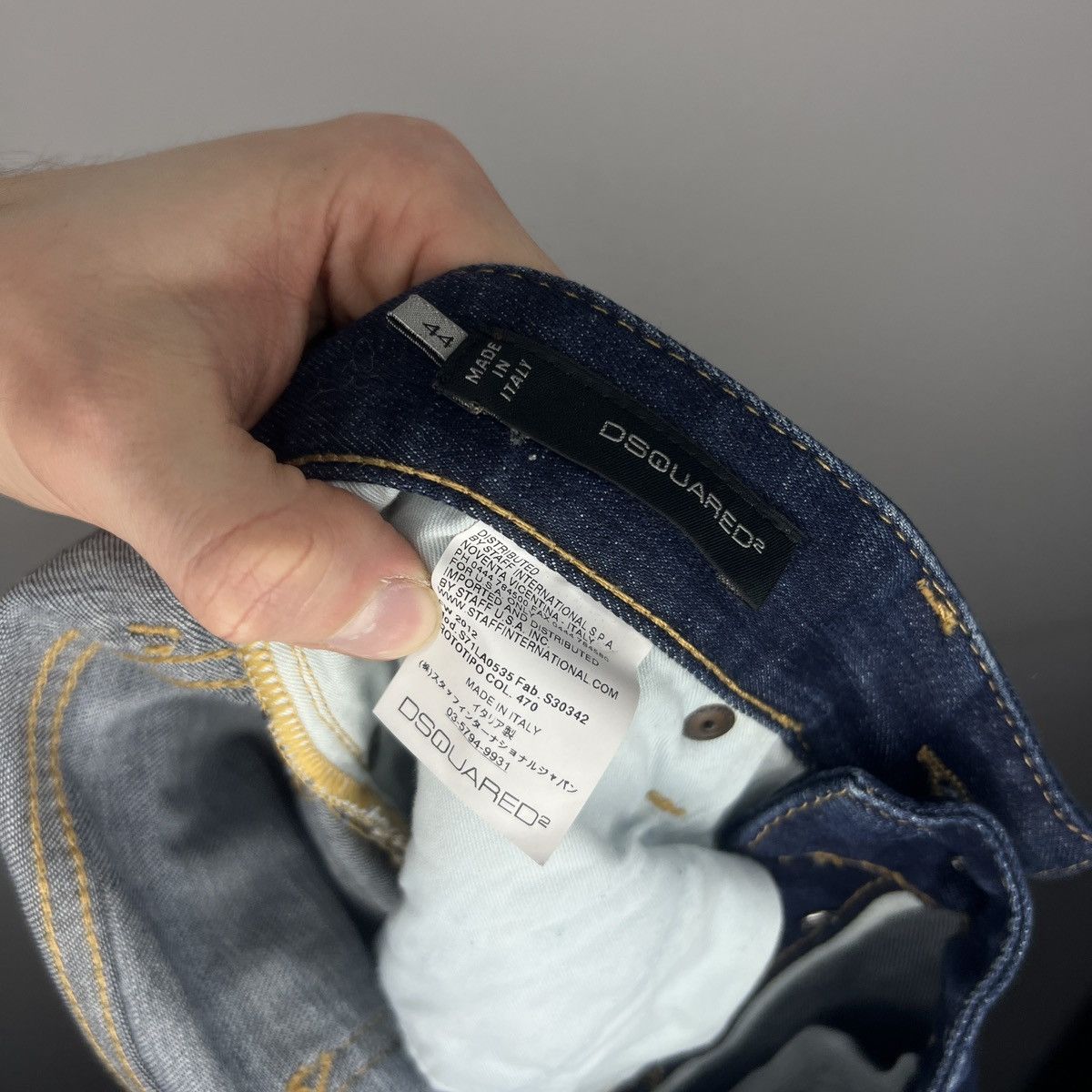 Dsquared2 × Japanese Brand × Vintage Dsquared2 Slim Jean Jeans - Dark Blue Washed Distressed Size US 30 / EU 46 - 8 Thumbnail