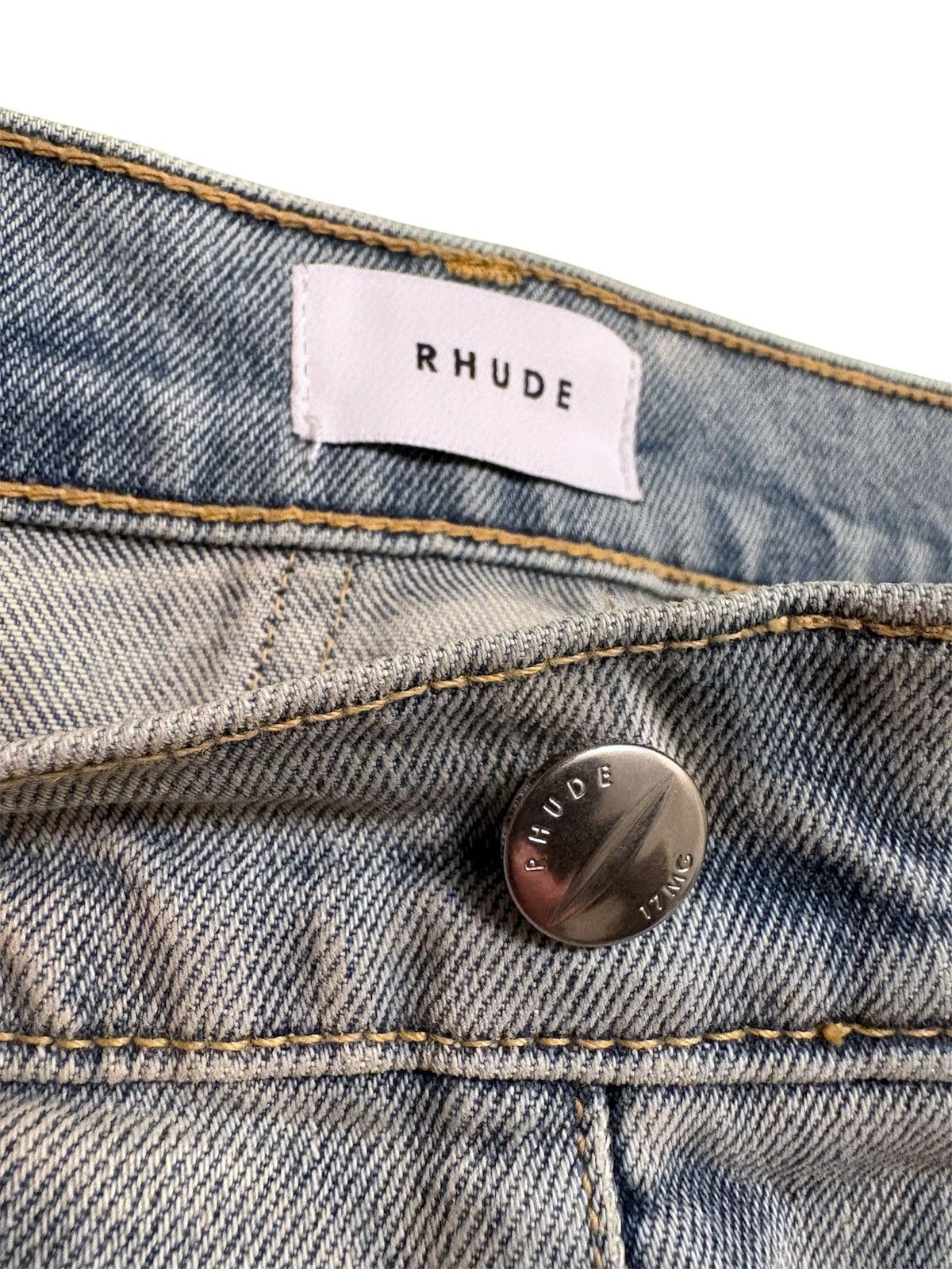 Rhude Rhude Curve Zip Detailed Denim Jeans Size US 32 / EU 48 - 9 Thumbnail