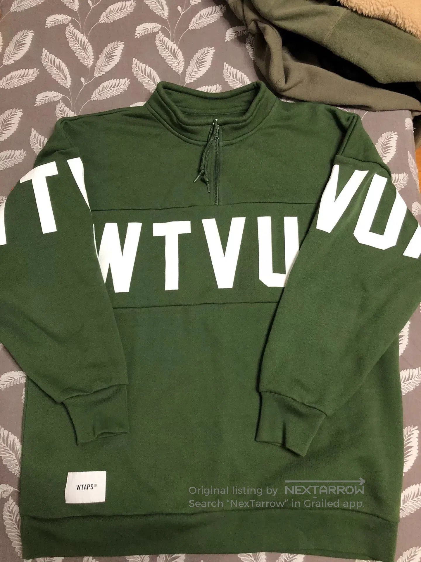 Wtaps wtaps green pullover sweatshirt with text. Size US XL / EU 56 / 4 - 1 Thumbnail