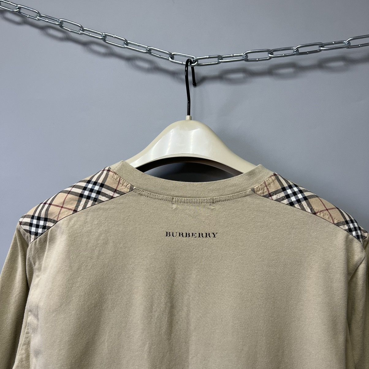 Burberry Burberry Vintage Beige Long Sleeve t shirt nova check Size US M / EU 48-50 / 2 - 12 Thumbnail