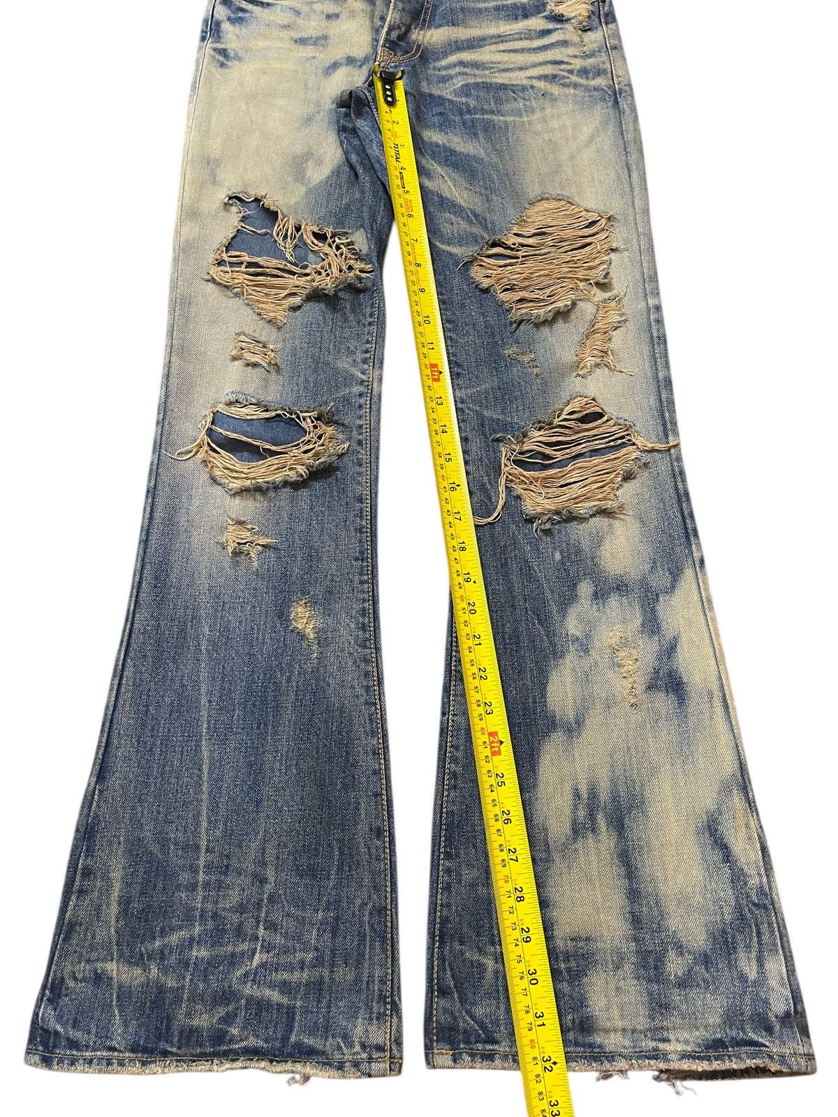 GOA 💥Rare💥 Vintage G.O.A Mud Wash Faded Distressed Flared GOA Size US 30 / EU 46 - 15 Thumbnail