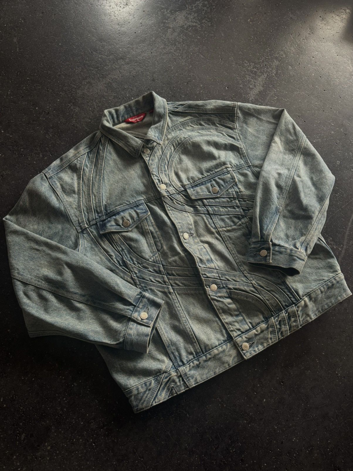 Supreme Supreme S Logo Denim Trucker Jacket Size US XL / EU 56 / 4 - 3 Thumbnail
