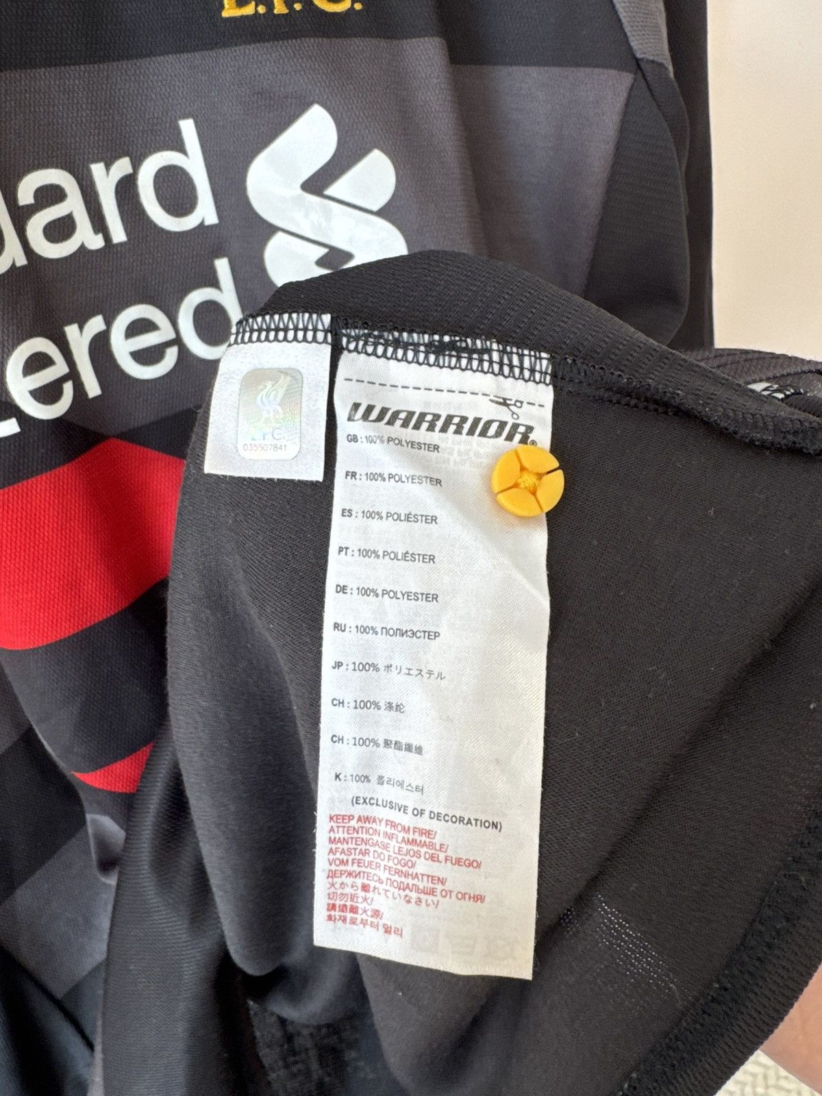Warrior Liverpool 2014-2015 Third Soccer Longsleeve Jersey Shirt Kit Size US L / EU 52-54 / 3 - 16 Thumbnail