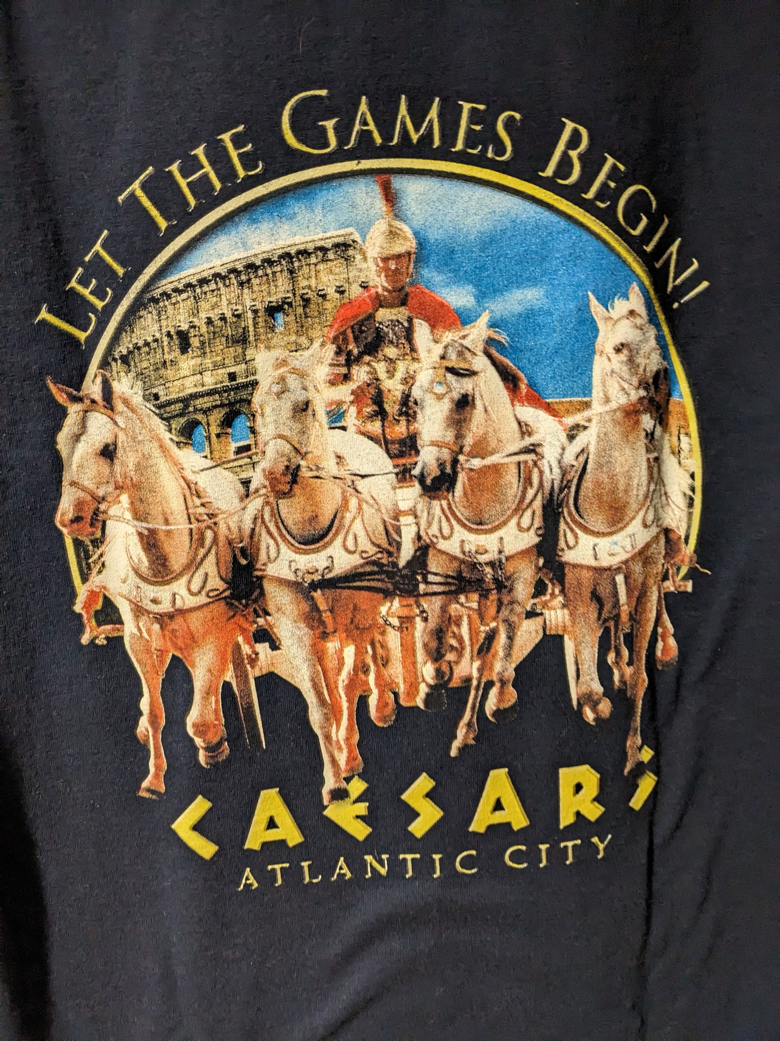 Jerzees × Vintage Vintage 90s Atlantic Caesars City Rome Horses T-Shirt Size US XL / EU 56 / 4 - 2 Thumbnail