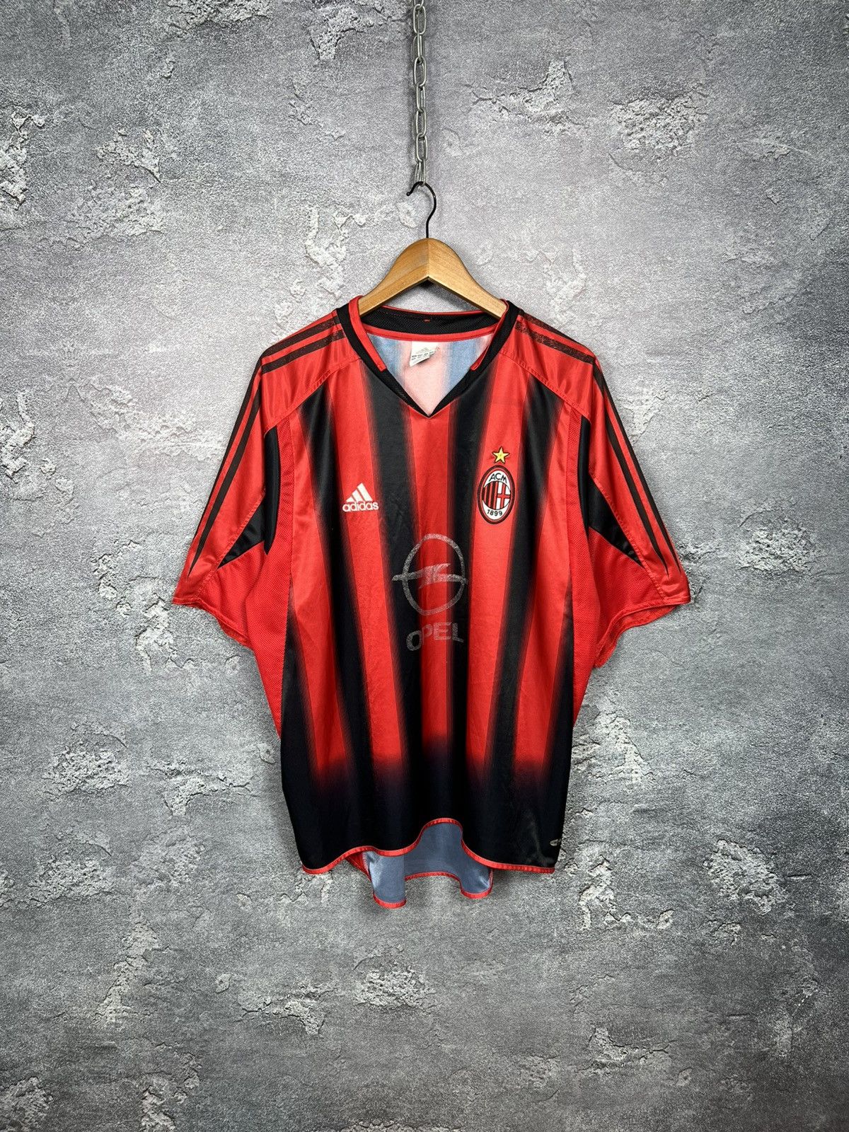 Adidas Adidas Vintage AC Milan 2004 Opel Jersey T-shirt Size US XL / EU 56 / 4 - 1 Thumbnail