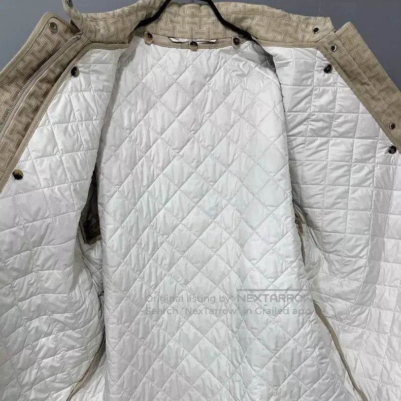 Hermes Hermes Quilted vest with removable sleeves beige coat Size XS / US 0-2 / IT 36-38 - 8 Thumbnail