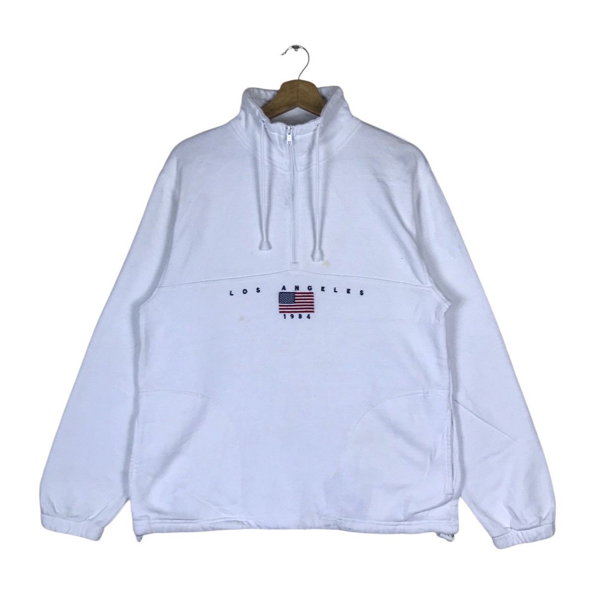 Vintage Vintage John Galt Drawstring Neck Pullover Jumper Sweatshirt Size US M / EU 48-50 / 2 - 1 Thumbnail