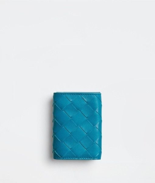 Bottega Veneta o1n1vont1224 Size: OS / Small Tri-Fold Wallet in Blue Size ONE SIZE - 3 Thumbnail