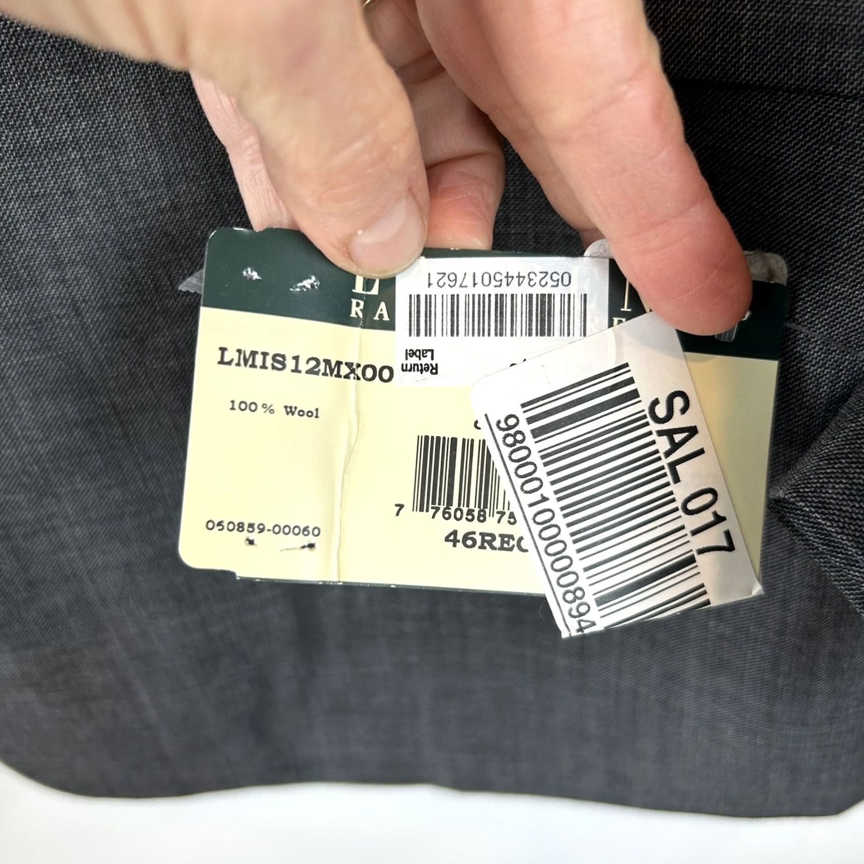Ralph Lauren Ralph Lauren Blazer Mens 46 Gray Wool 2 Button Sportcoat Read Size 46R - 3 Thumbnail