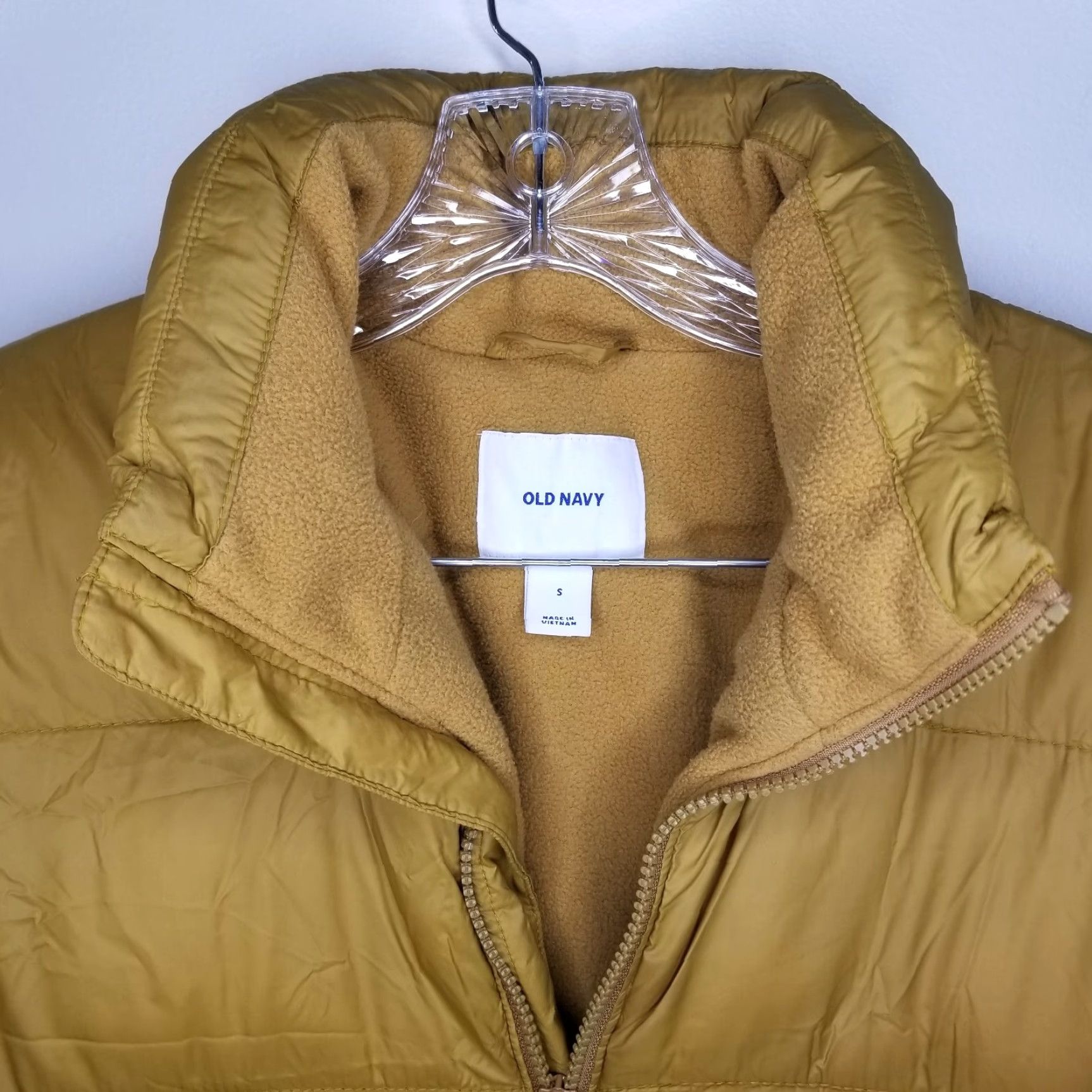 Old Navy OLD NAVY Puffer Jacket Yellow Full Zip Women's Size Small S Nylon Warm Winter Coat Women Size S / US 4 / IT 40 - 2 Thumbnail