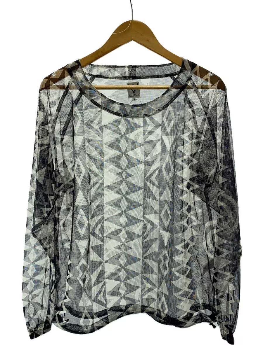 Pattern Mesh Long Sleeve Raglan Tee