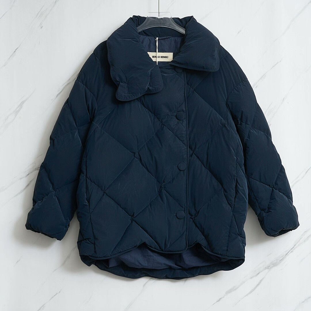 IENKI IENKI IENKI IENKI Women's Loose Stand-Collar Down Jacket Size M / US 6-8 / IT 42-44 - 1 Thumbnail