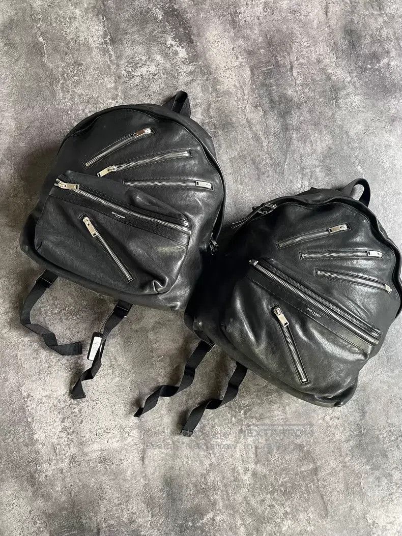 Saint Laurent Paris Saint Laurent Paris Leather Multiple Zippers Backpack i Size ONE SIZE - 1 Thumbnail