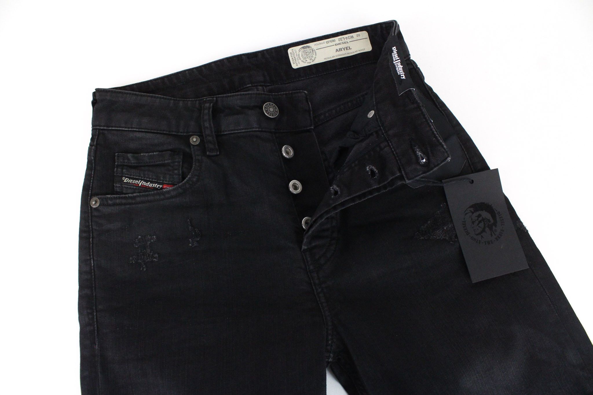 Diesel ARYEL 069JD W24/L32 Black Buttoned Jeans 70151 Size 24" / US 00 / IT 34 - 5 Thumbnail