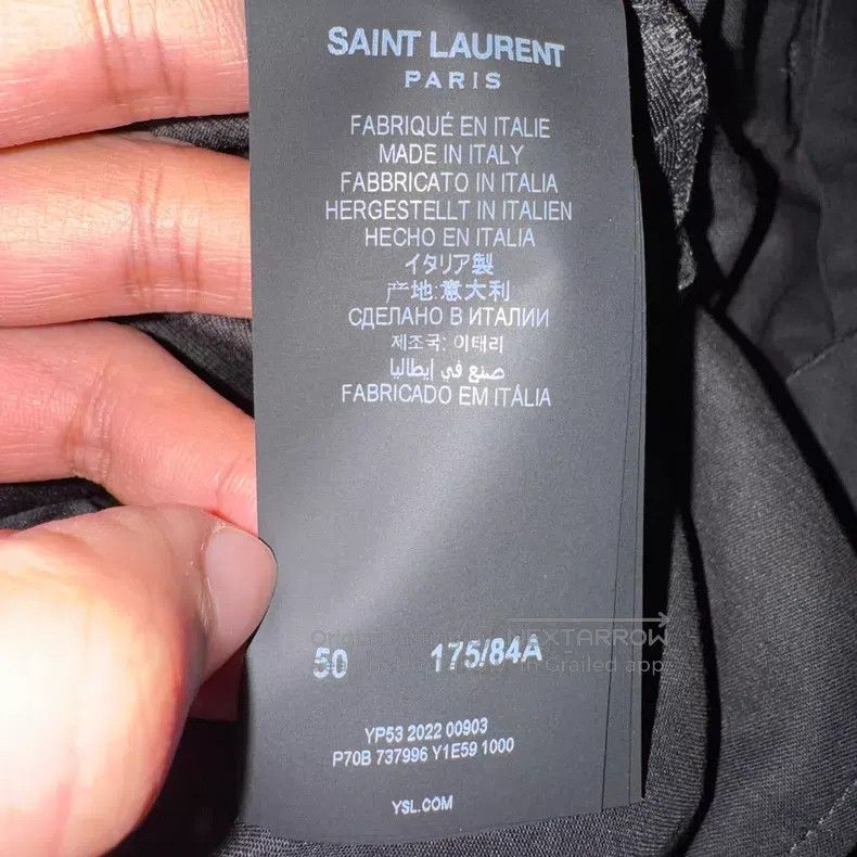 Saint Laurent Paris Saint Laurent Paris Claw Scratch Metallic Wind Men's Trous Size US 34 / EU 50 - 4 Thumbnail