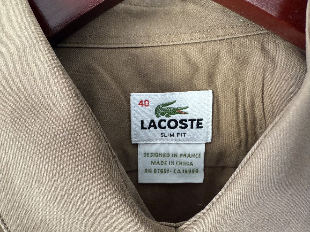 Lacoste Lacoste Live Shirt Brown Size 40L - 5 Thumbnail