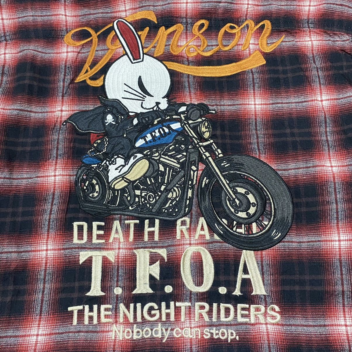 Vanson Leathers Vintage VANSON LEATHERS x T.F.O.A Flannel Shirt Button Ups Size US L / EU 52-54 / 3 - 3 Thumbnail