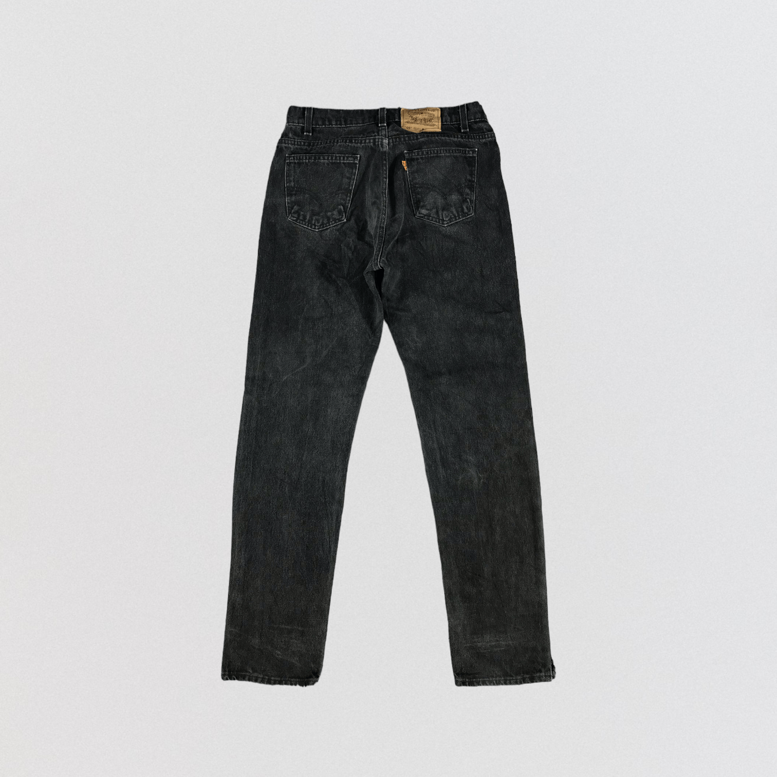 Levi's Vintage 90s Faded Black Levis 505 Orange Tab Jeans-JM3017 Size US 33 - 2 Thumbnail