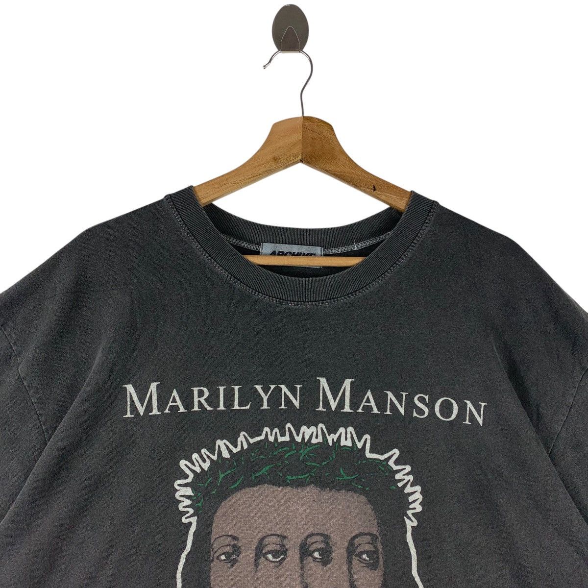 Marilyn Manson MARILYN MANSON Overprint merch promo tee Size US XL / EU 56 / 4 - 2 Thumbnail