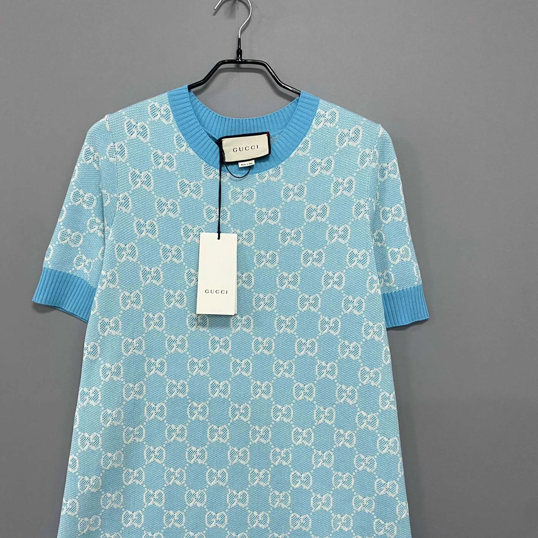 Gucci GUCCI Blue All-Over Jacquard Dress Women's M Size M / US 6-8 / IT 42-44 - 2 Thumbnail