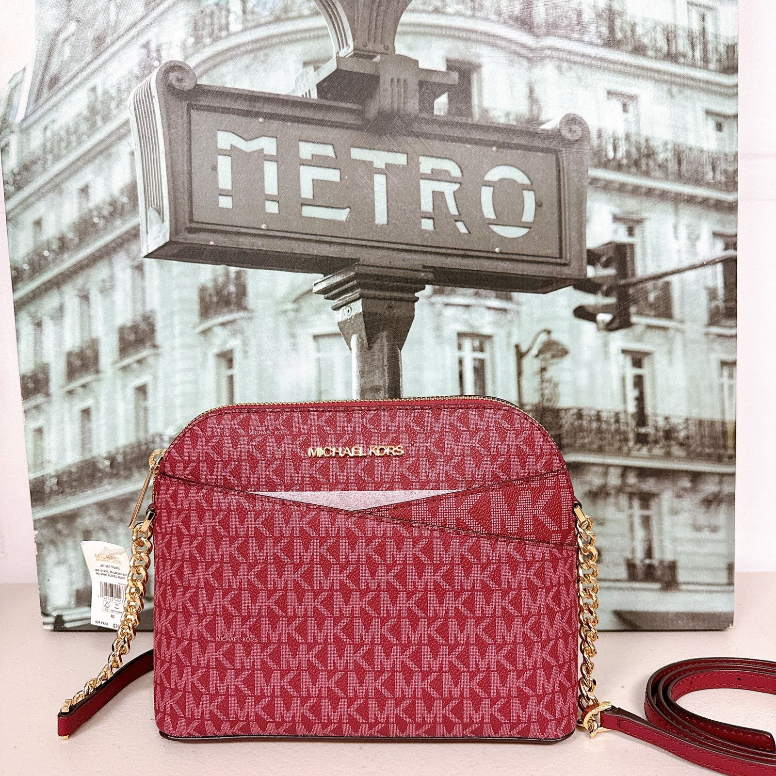 Michael Kors Michael Kors 35F1GTVC65 Jet Set Travel Medium Dome Crossbody Size ONE SIZE - 2 Thumbnail