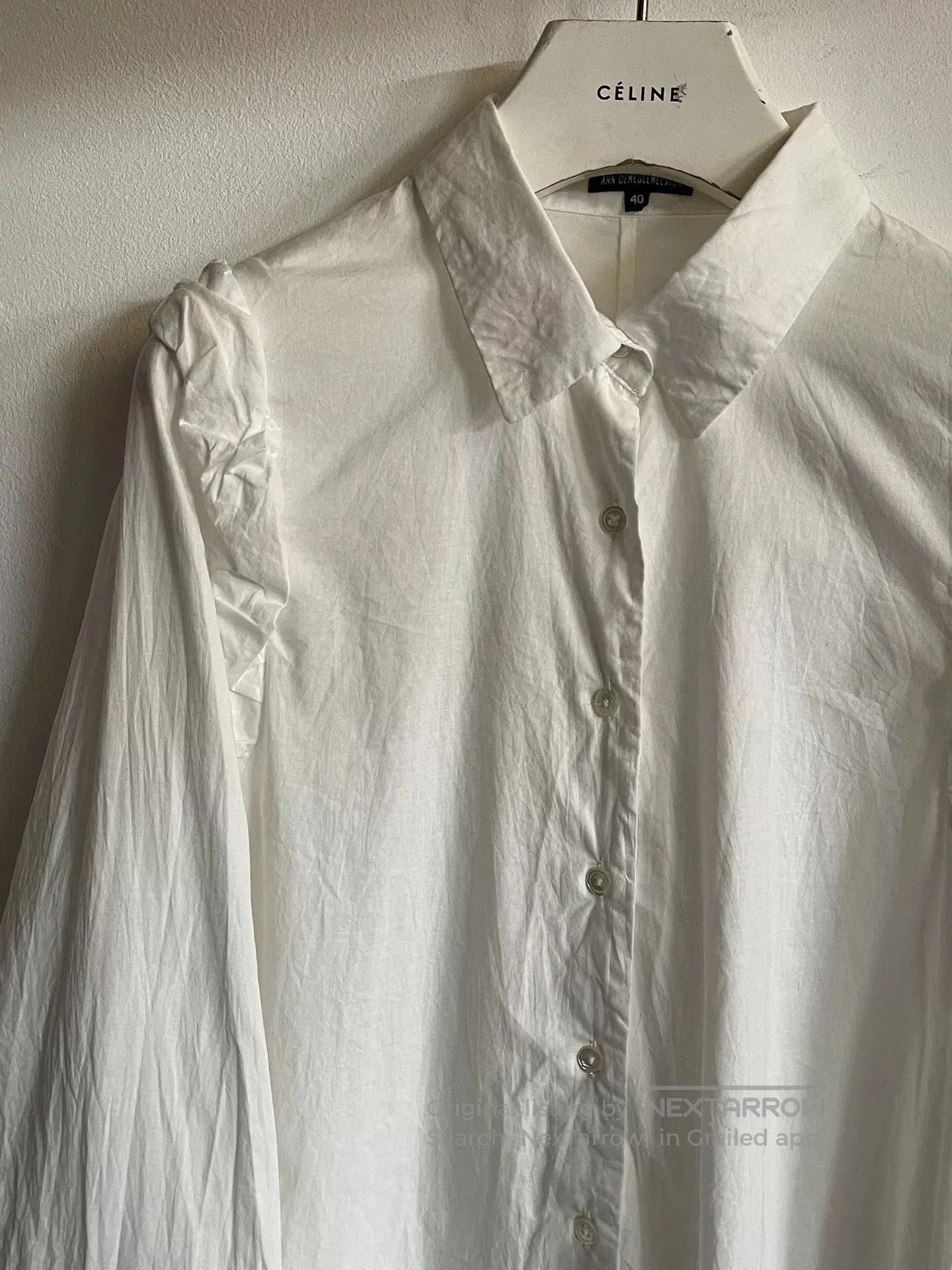 Ann Demeulemeester Ann Demeulemeester White Back Tie Shirt. Size XS / US 0-2 / IT 36-38 - 5 Thumbnail