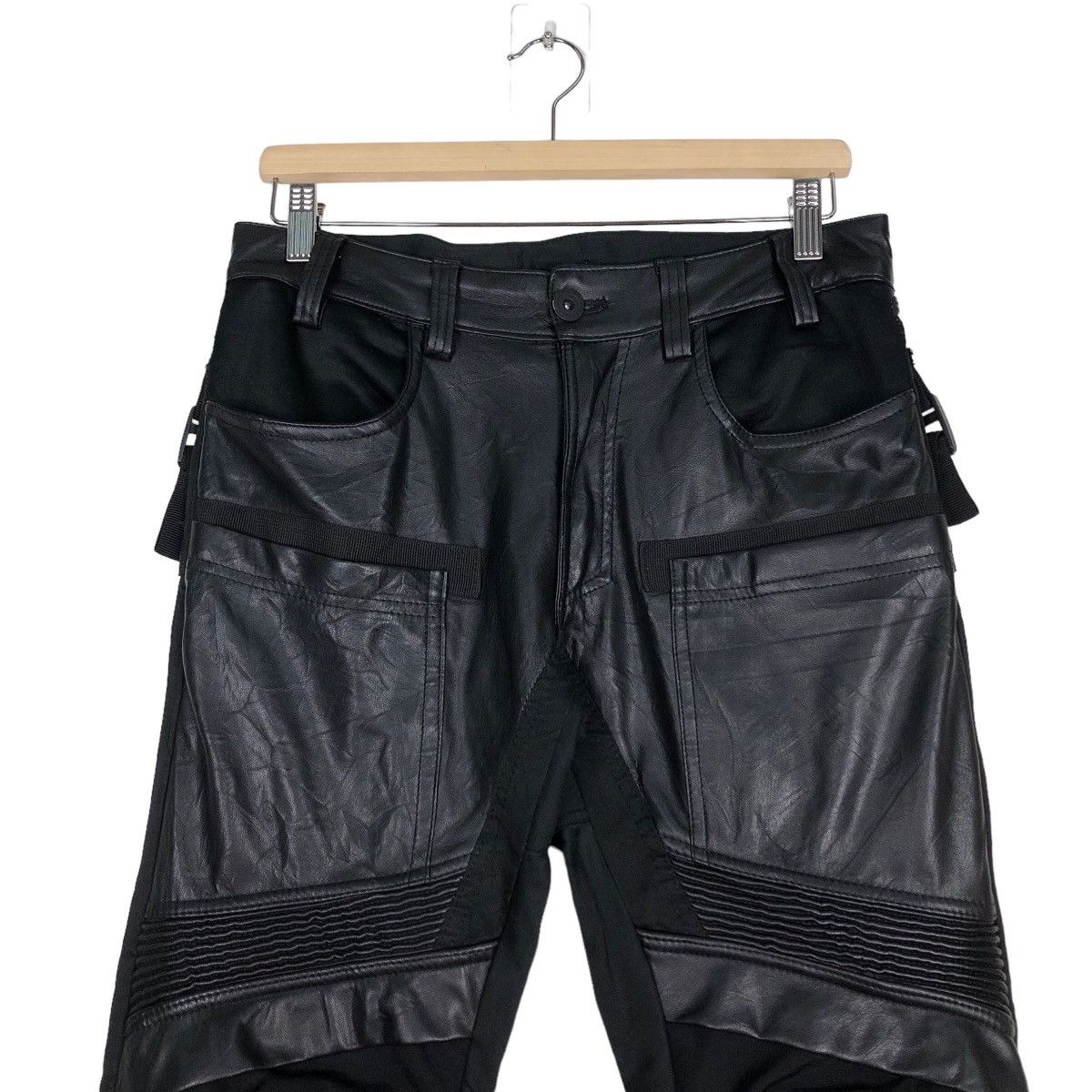 Japanese Brand 🔥Vtg Biker Bondage Pants Motorcross Cordura Issey Miyake Size US 30 / EU 46 - 3 Thumbnail