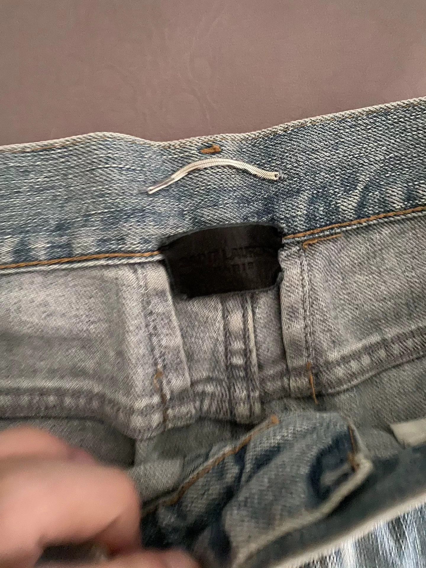 Saint Laurent slp16SS runway-style distressed jeans