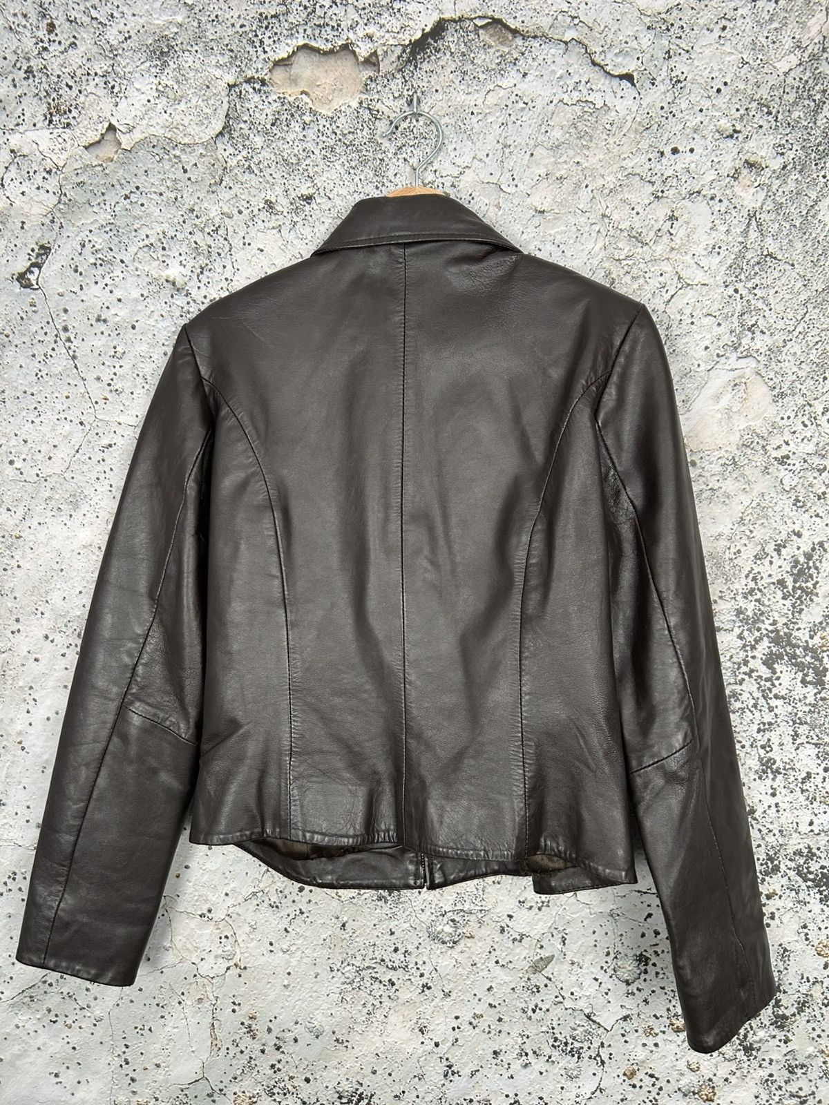 Genuine Leather Vintage Avant Garde Genuine Leather Jacket 90s Grunge Punk Size XL / US 12-14 / IT 48-50 - 5 Thumbnail