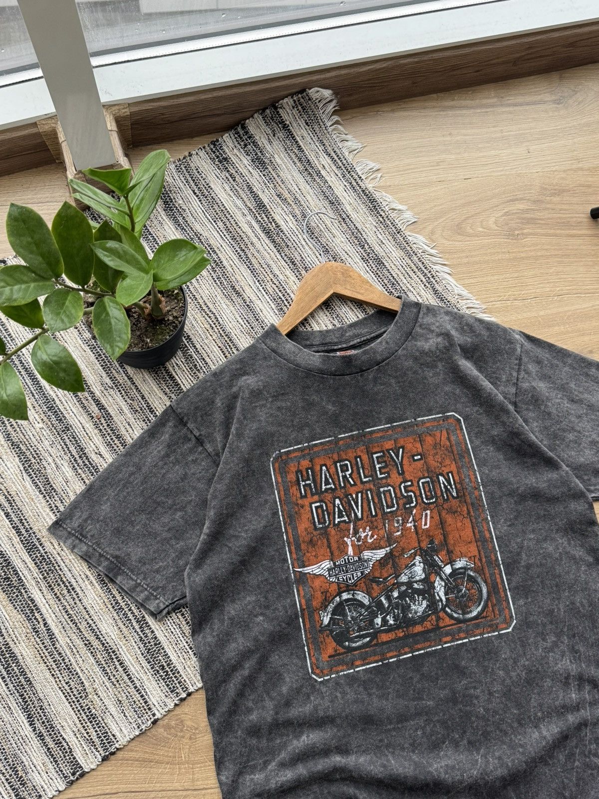 Harley Davidson Vintage Harley Davidson Breda Holland Oversized Gray T-Shirt Size US M / EU 48-50 / 2 - 5 Thumbnail