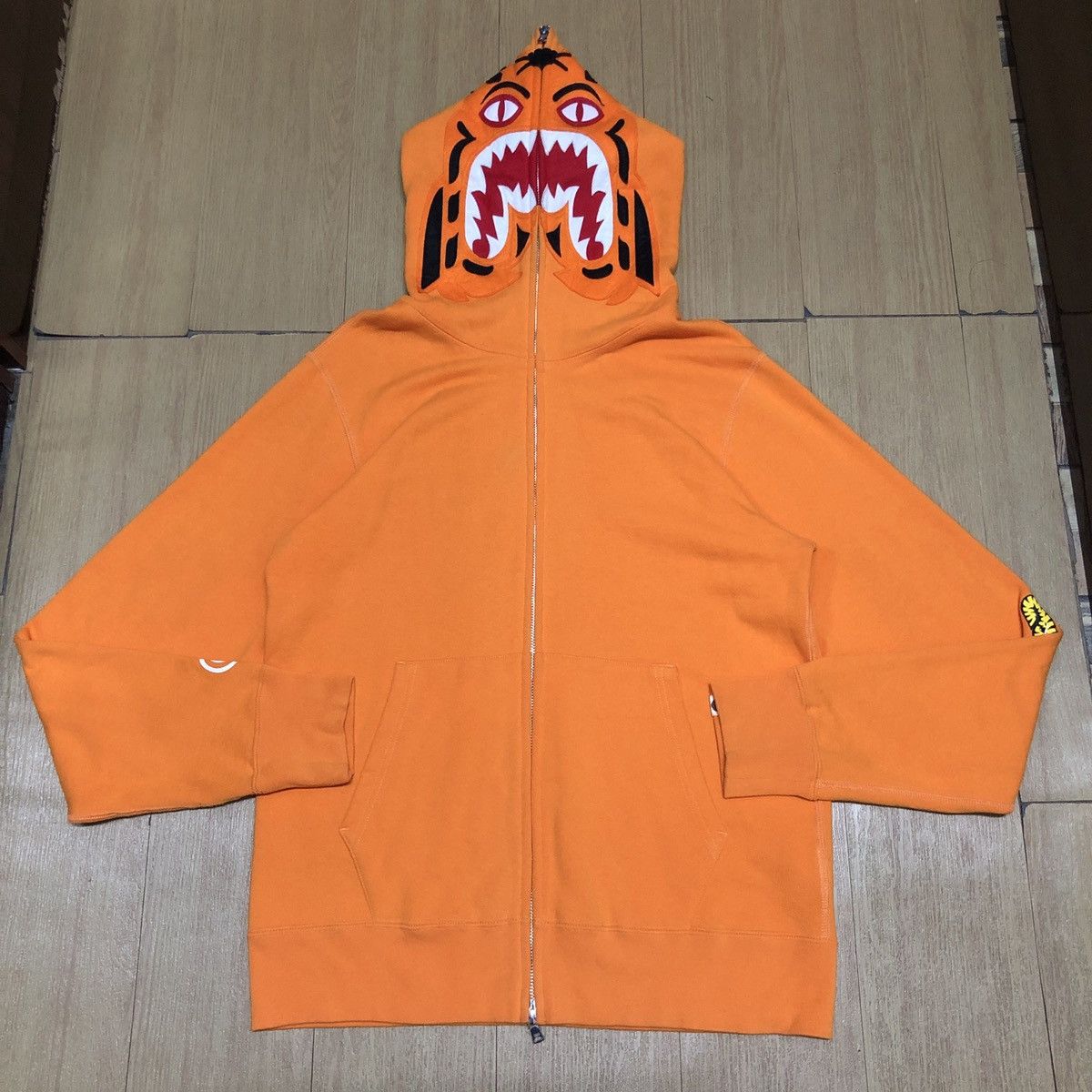 Bape orange tiger hoodie online