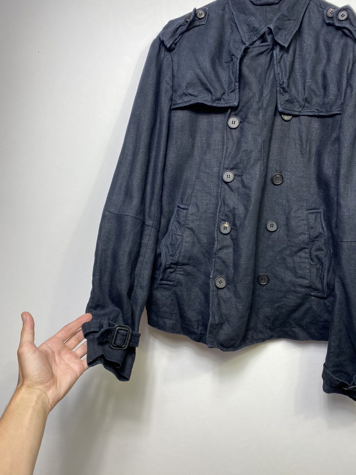 Allsaints Allsaints Spitalfields Double Breasted Linen Revenge Coat Size US M / EU 48-50 / 2 - 3 Thumbnail