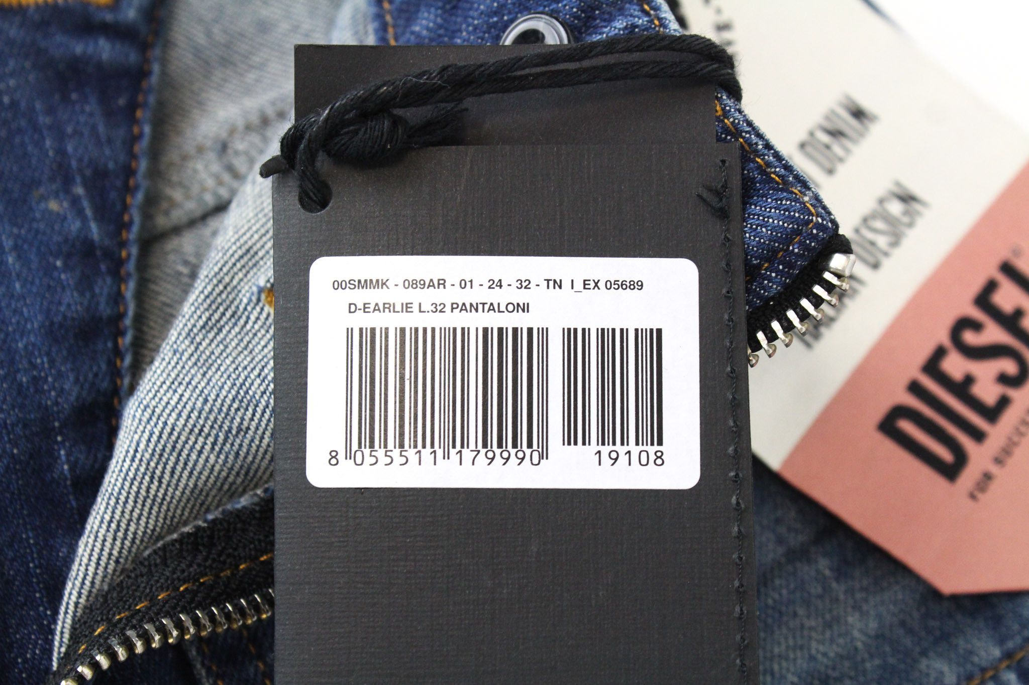 Diesel D-EARLIE 089AR W24/L32 Girls Blue Stretch Jeans 69984 Size 24" / US 00 / IT 34 - 6 Thumbnail