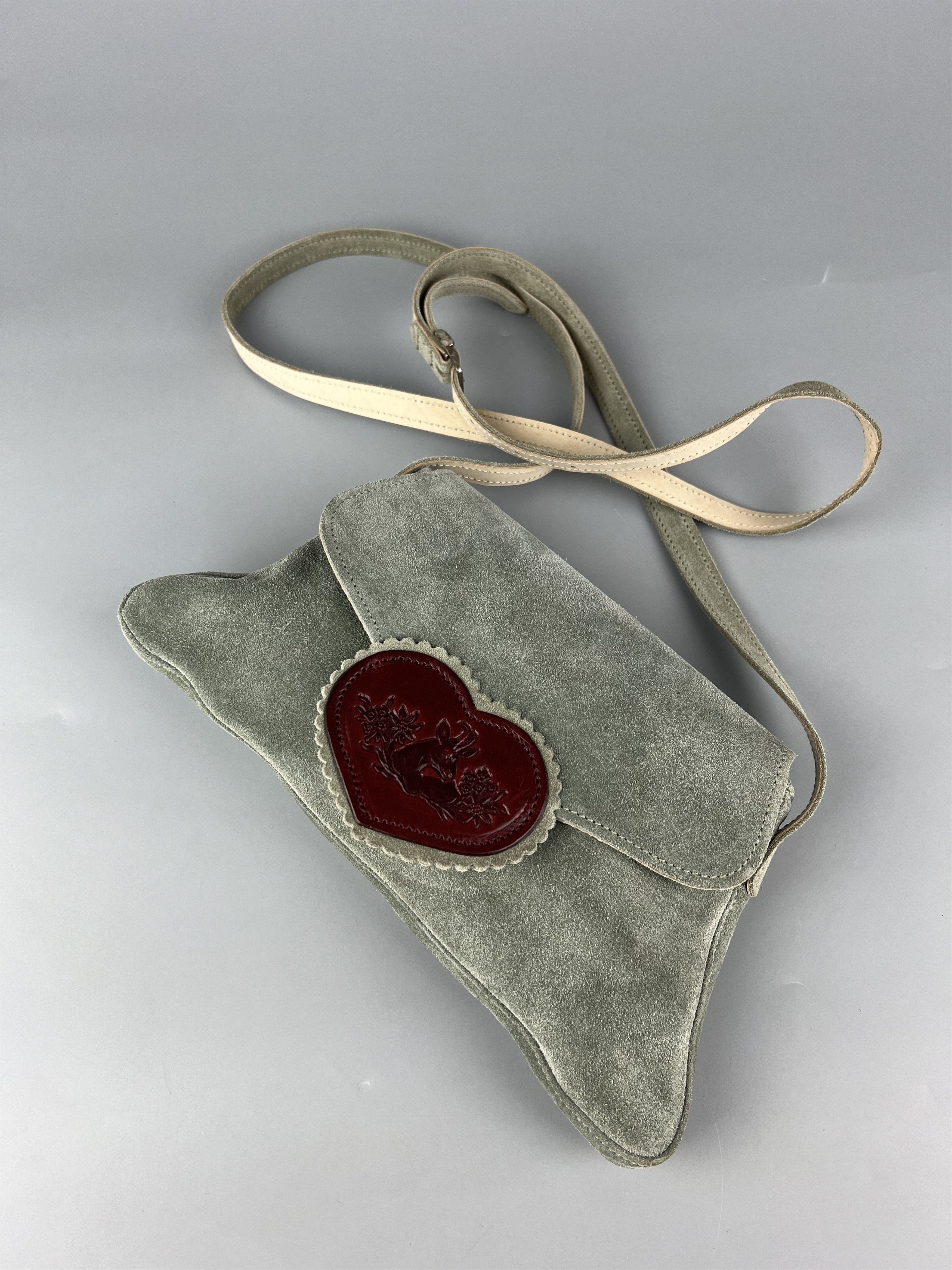 Handmade × Leather Töpfer Handmade in Bavaria Rare Vintage Suede Crossbody Bag Size ONE SIZE - 4 Thumbnail