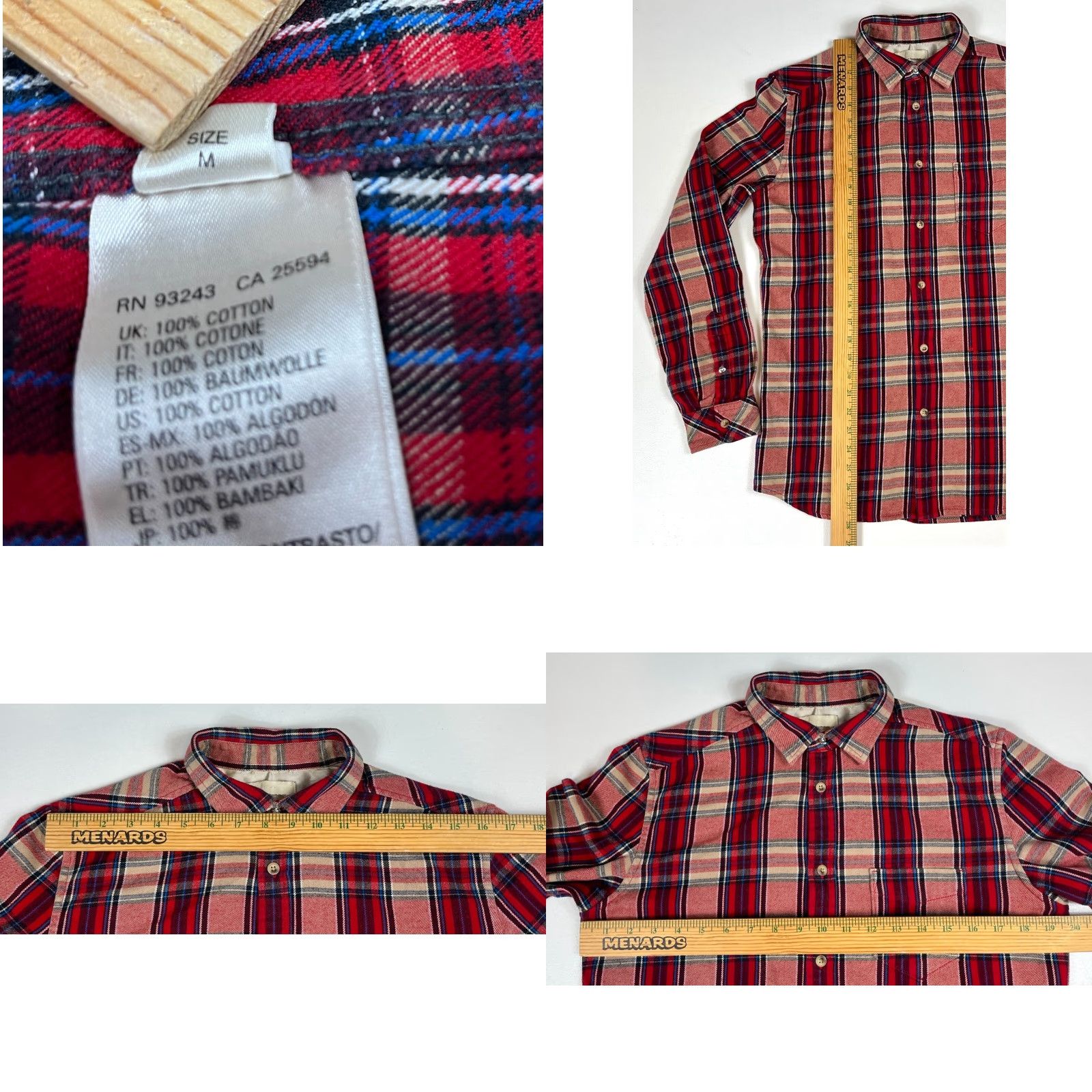 Diesel Diesel Button-Up Flannel Shirt Plaid Streetwear Sz M Men’s Red 100% Cotton Long Sleeve Collared Casual Regular Fit Logo Decade City Classic Size US M / EU 48-50 / 2 - 8 Thumbnail