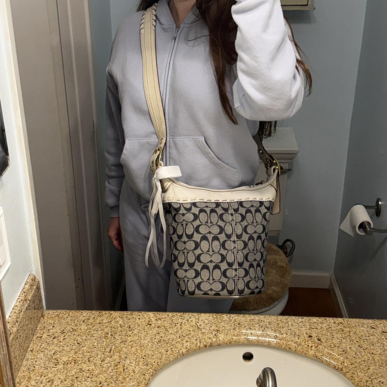 Coach Coach Denim Monogramed Bucket Bag Size ONE SIZE - 8 Thumbnail