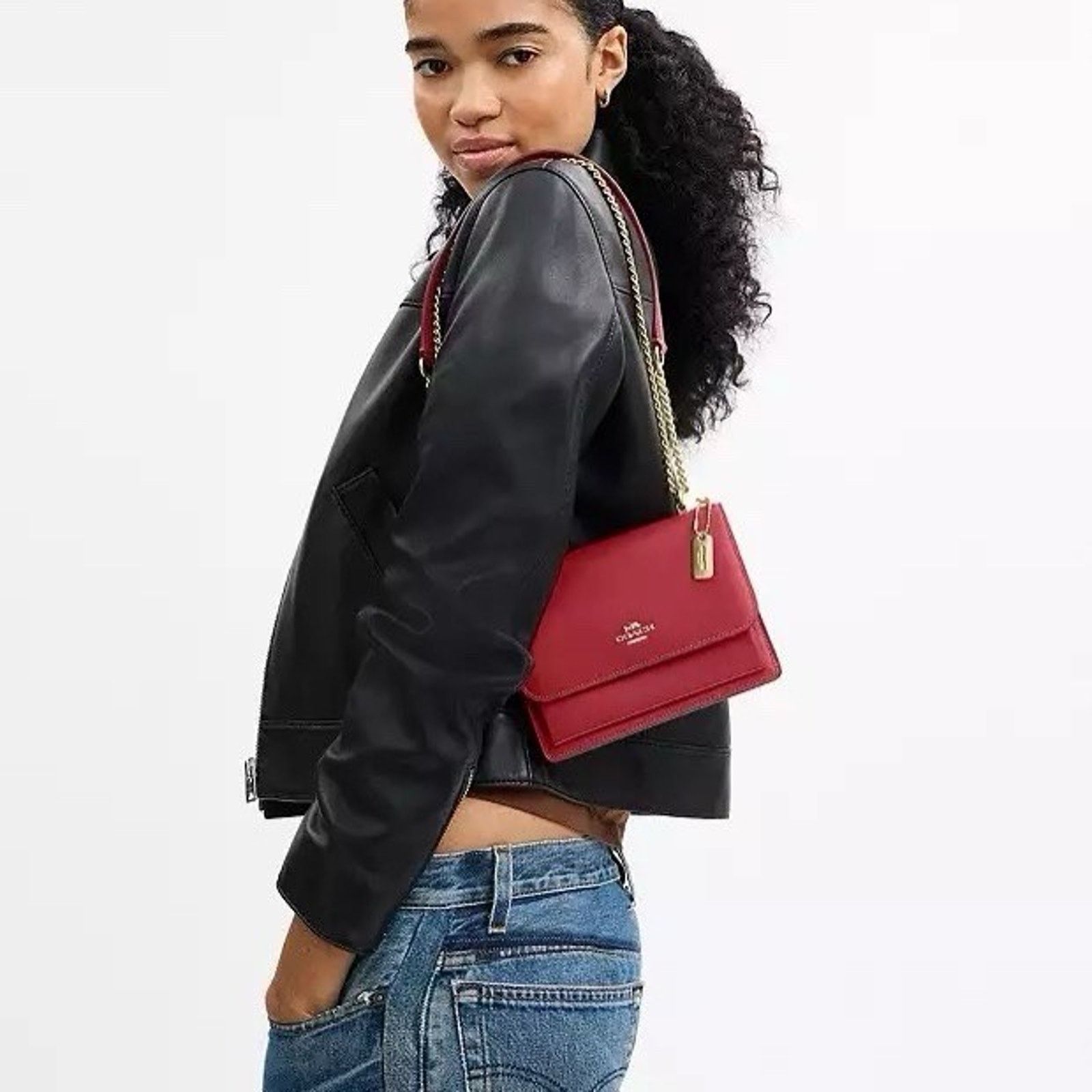 Coach NWT Coach Mini Klare Crossbody Bag CBI23 Leather True Red Size ONE SIZE - 8 Thumbnail