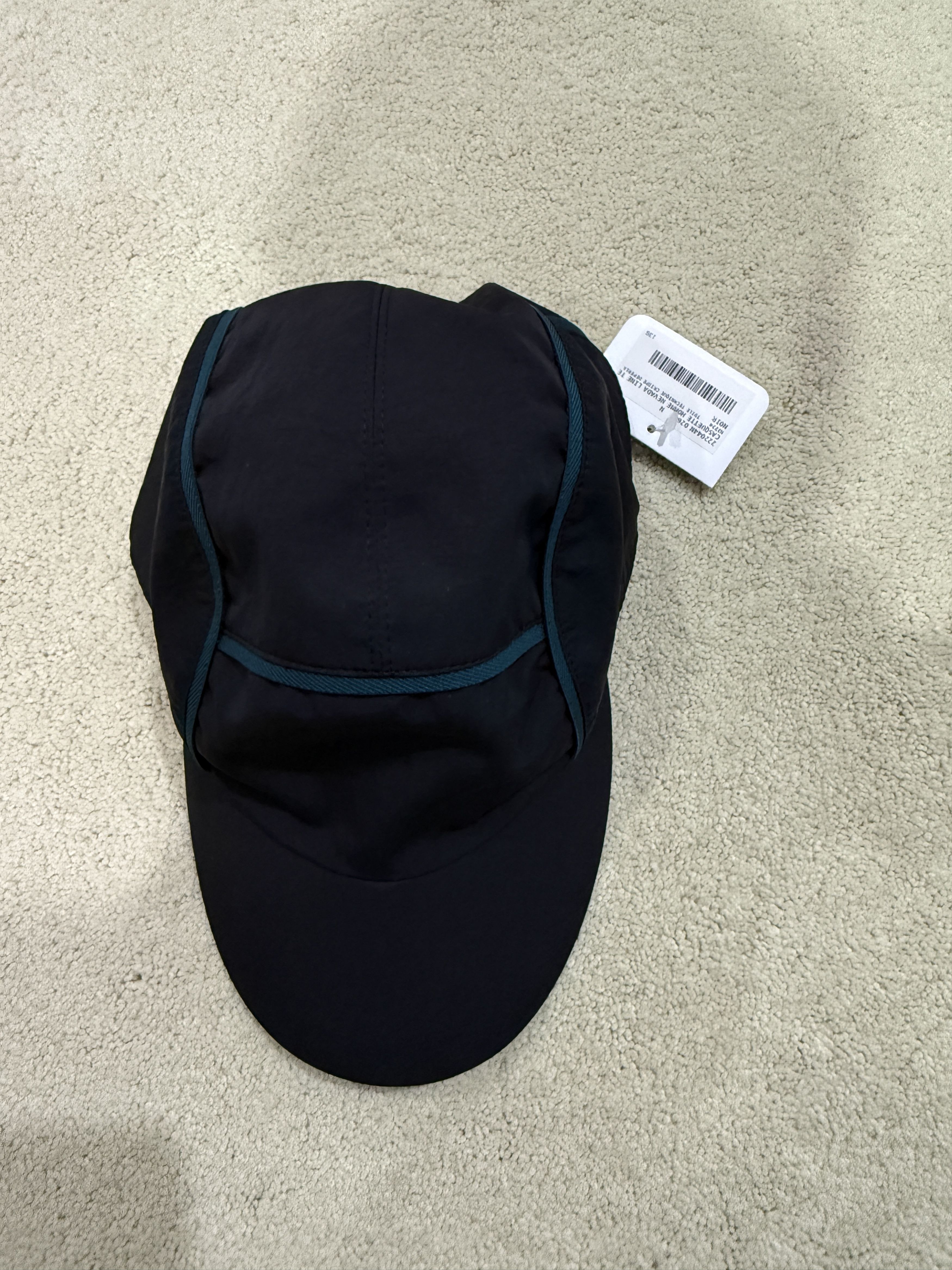 Hermes HERMES AUTHENTIC COTTON BLACK WITH BLUE TRIM NEVADA CAP Size ONE SIZE - 4 Thumbnail