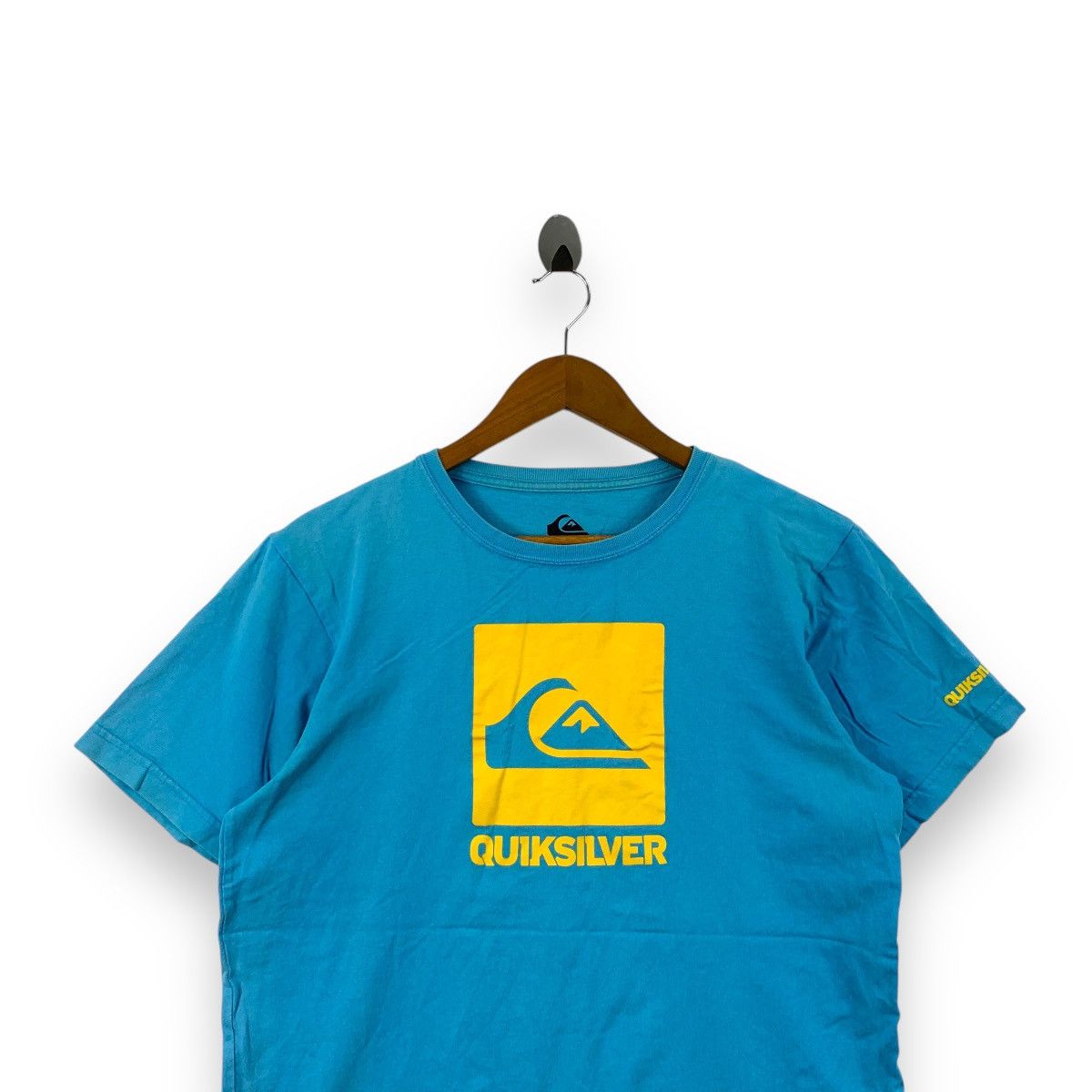 Quiksilver Vintage QUIKSILVER SURF Box Logo Wave Blue Tee Shirt Size US L / EU 52-54 / 3 - 2 Thumbnail