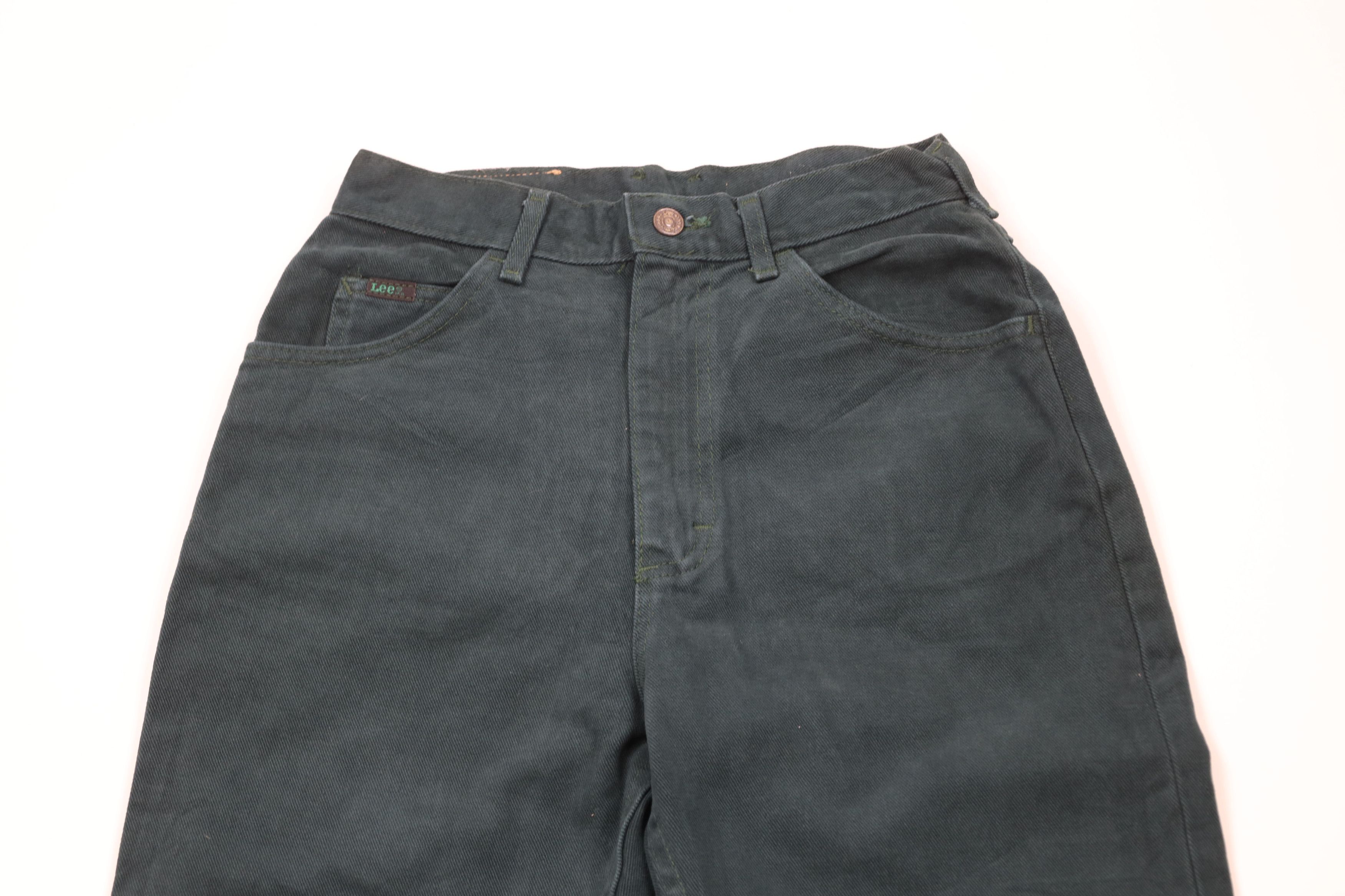 Lee × Vintage Deadstock Vintage 90s Lee Tapered Leg Denim Jeans Green USA Size 30" / US 8 / IT 44 - 2 Thumbnail