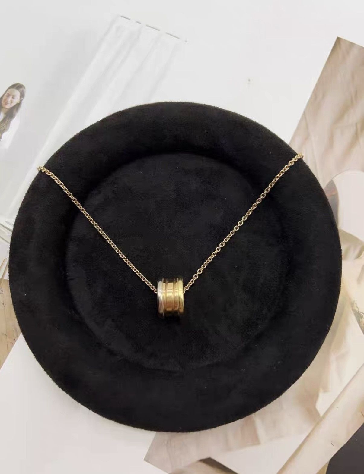 Bvlgari Bvlgari B.zero1 Series 18K Tri-color Spring Necklace J38 Size ONE SIZE - 1 Thumbnail