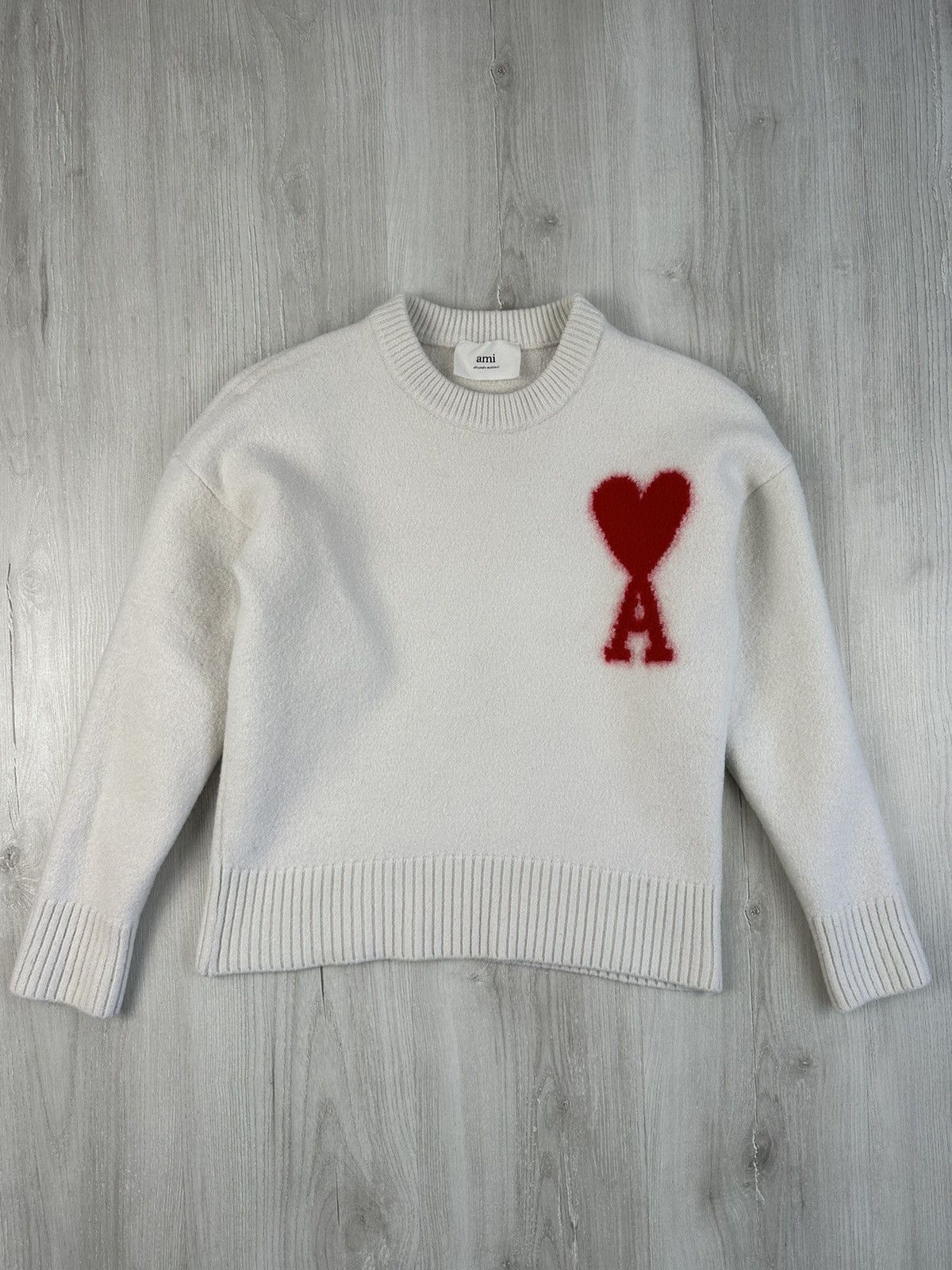 AMI Ami Paris Sweater White Size XS / US 0-2 / IT 36-38 - 1 Thumbnail