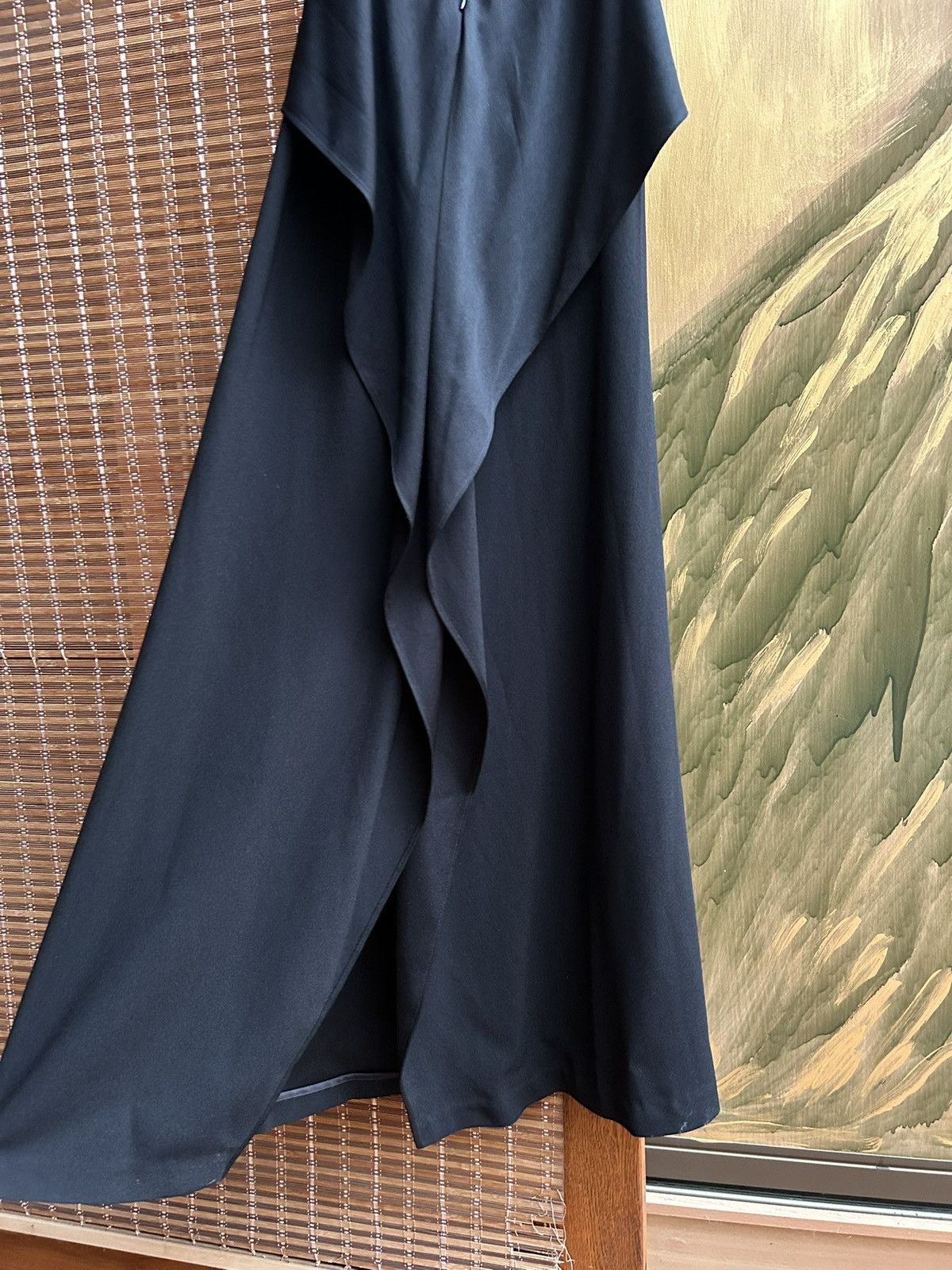 Handmade Oude Waag Halter Maxi Dress Black Layered Draped Backless Size XS / US 0-2 / IT 36-38 - 8 Thumbnail