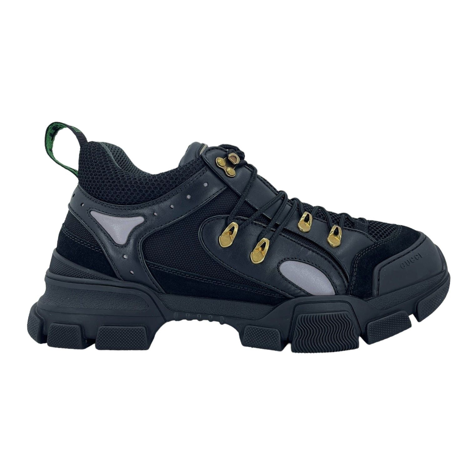 Gucci Flashtrek Sega Black Leather Shoes, Men's (Size 10)