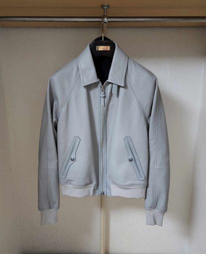 Tom Ford o1sm1stk0824 Grain Leather Jacket in Gray Size US L / EU 52-54 / 3 - 1 Thumbnail