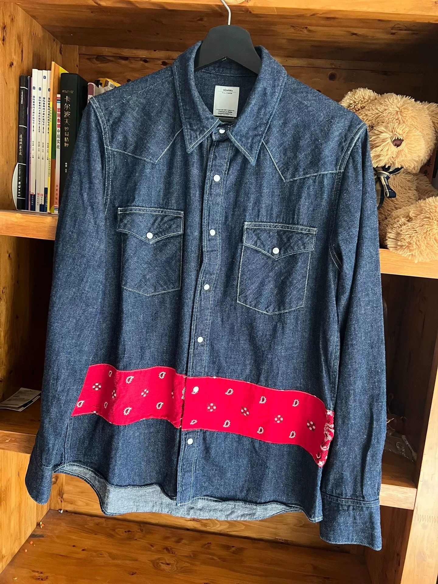 Visvim Visvim 2017 Indigo Denim Paisley Shirt Size US L / EU 52-54 / 3 - 3 Thumbnail