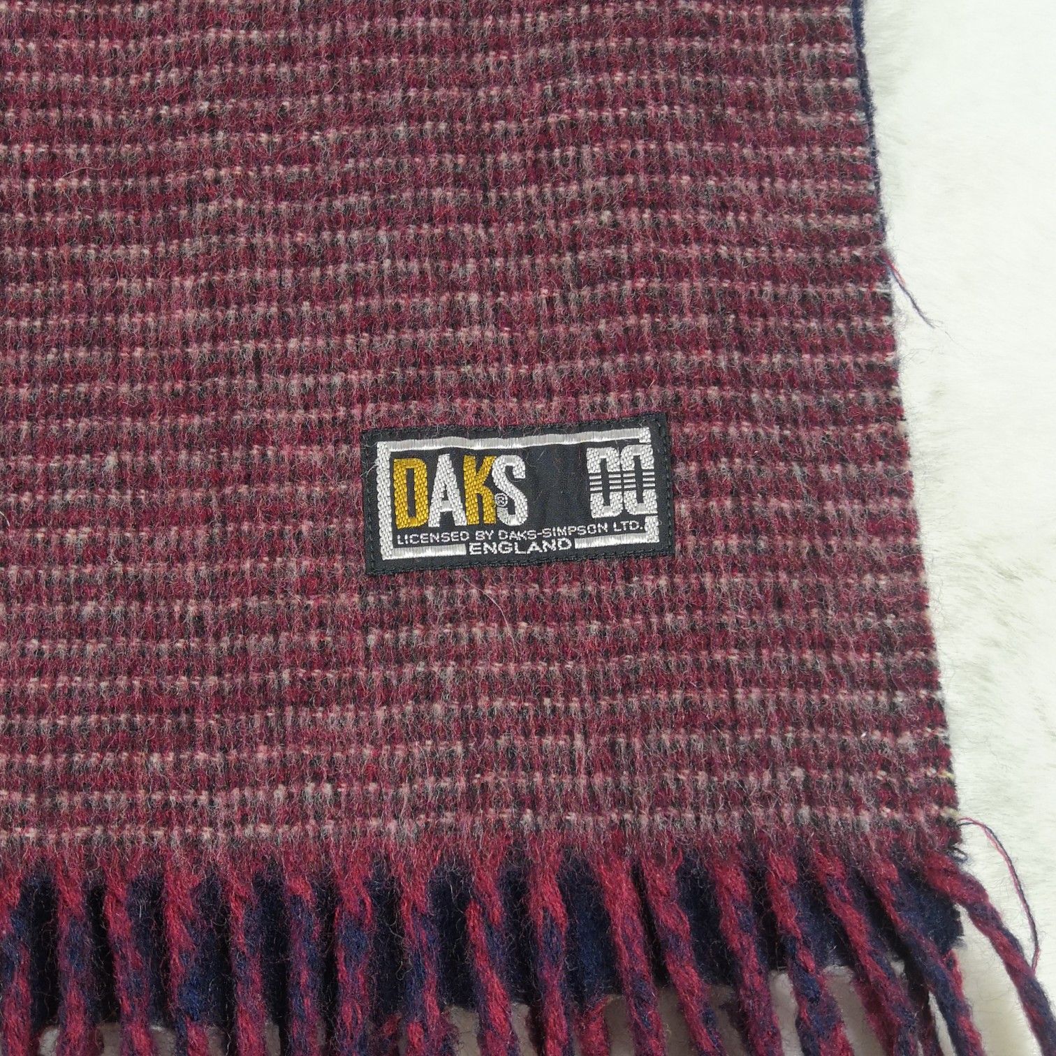 DAKS Vintage DAKS Wool Scarf Fringe Muffler Winter Scarves Size ONE SIZE - 3 Thumbnail