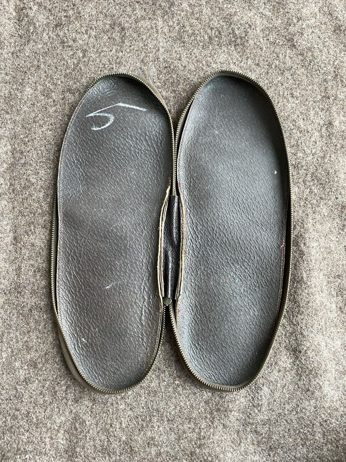 Genuine Leather Vintage Slipper Case With Lamprom Zipper Size ONE SIZE - 5 Thumbnail
