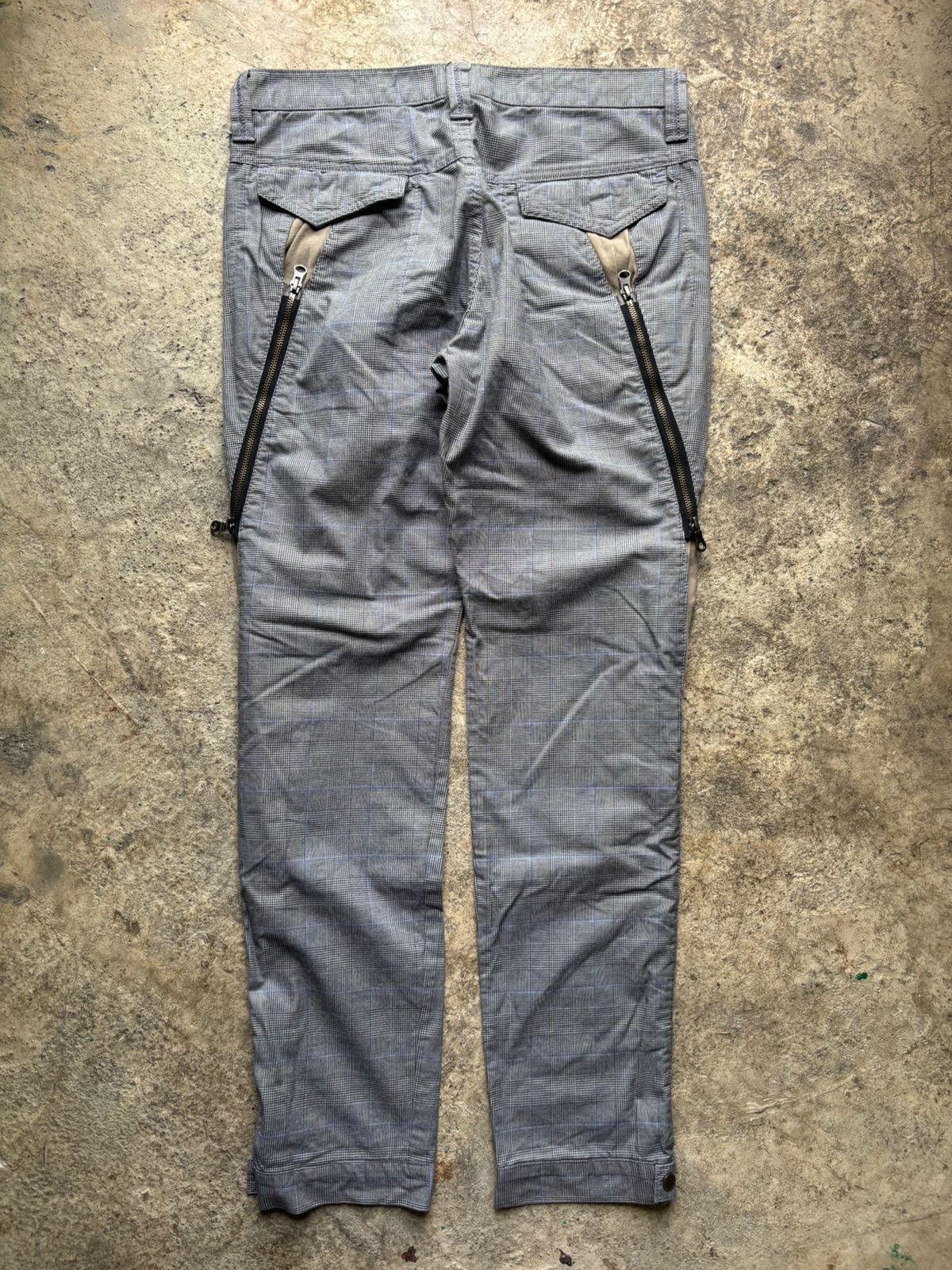 PPFM 2000s PPFM Multi Zipper Side Hybrid Adjustable Plaid Pants Size US 32 / EU 48 - 10 Thumbnail